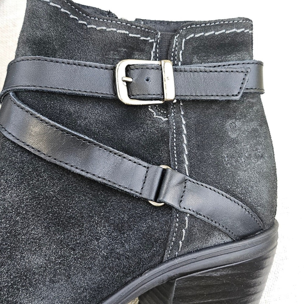 Bos & Co Greenville Black Suede Ankle Boots Women EU 41 US 10.5 Made in Portugal